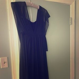 Black convertible floor-length evening gown